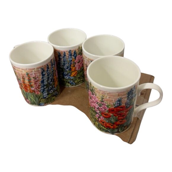 English Garden John Russell Bone China Floral All Over Mug Set of 4 - Picture 4 of 11